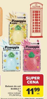 Balsam do ust BUBBLE T różne rodzaje 171,29/100 ml promocja w Carrefour Market