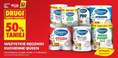 Ręczniki kuchenne Queen wszystkie rodzaje promocja w Biedronka