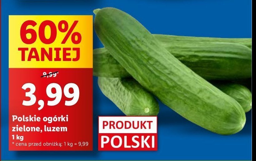 Ogórki zielone promocja w Kaufland