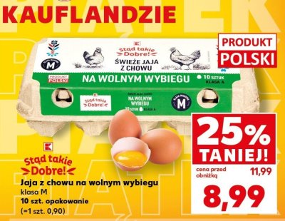 Jaja z chowu na wolnym wybiegu M promocja w Kaufland