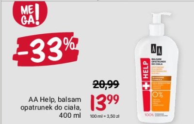 Balsam opatrunek do ciała odżywienie dla skóry ekstremalnie suchej Aa help promocja