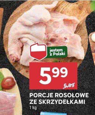 Porcje rosołowe ze skrzydełkami promocja w Stokrotka