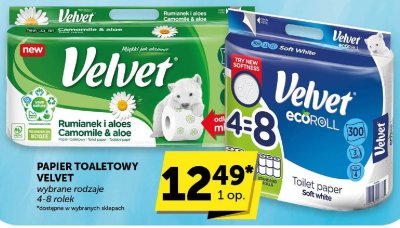 Papier toaletowy Velvet ecoROLL Soft White promocja w ABC
