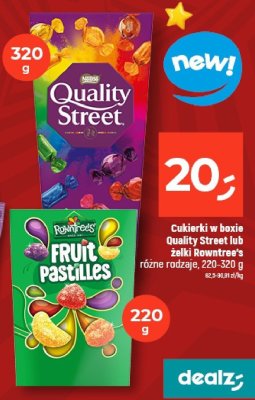 Cukierki w boxie Quality Street lub żelki Rowntree's różne rodzaje, 220-320 g promocja w Dealz