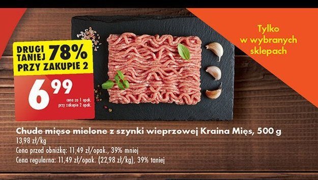 Mięso mielone z szynki Kraina mięsa promocja