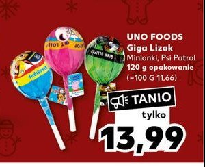 Giga lizak minionki Uno foods promocja