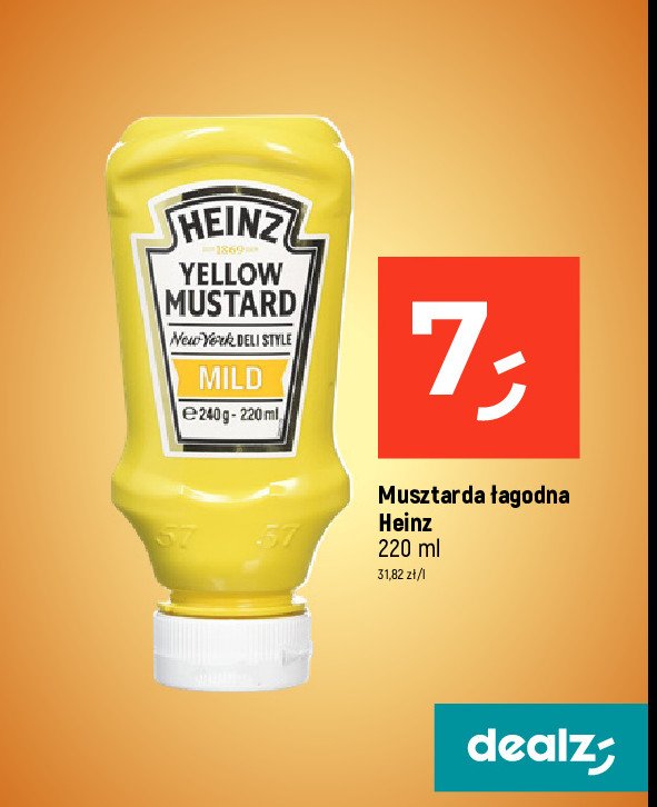 Musztarda yellow mustard mild Heinz promocja
