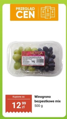 Winogrono bezpestkowe mix 500 g promocja w Biedronka
