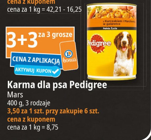 Karma dla psa kurczak - marchewka Pedigree promocja