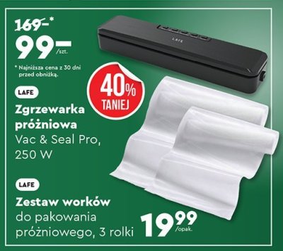 Zgrzewarka próżniowa Vac & Seal Pro, 250 W Lafe promocja w Biedronka