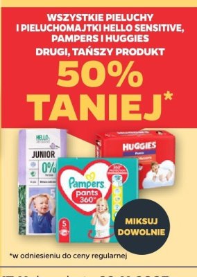 Pieluchy wszystkie rodzaje Pampers / Huggies promocja w Netto