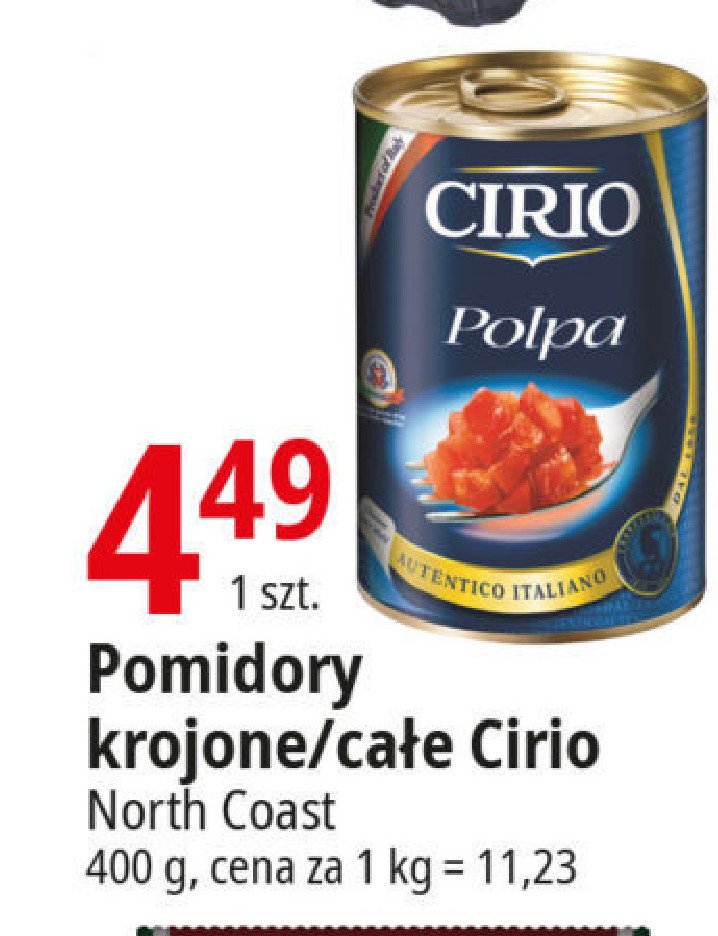 Pomidory krojone Cirio promocja