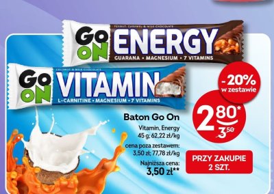 Baton Go On Vitamin L-carnitine Magnesium 7 Vitamins promocja w Żabka
