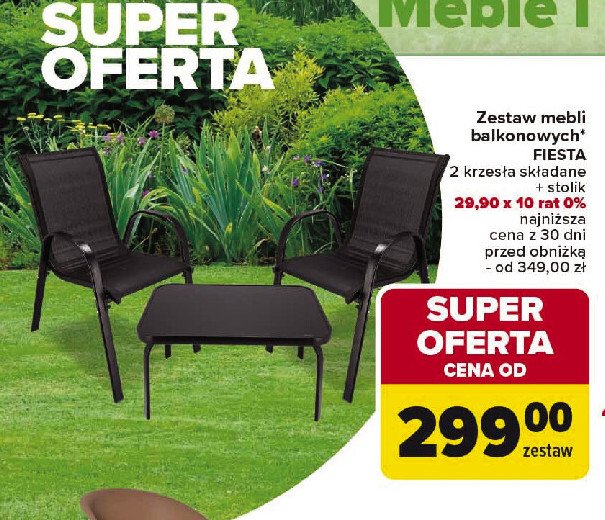 Zestaw mebli fiesta promocja w Carrefour