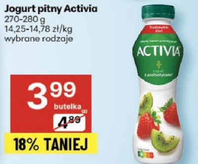 Jogurt pitny Activia różne rodzaje promocja w Delikatesy Centrum