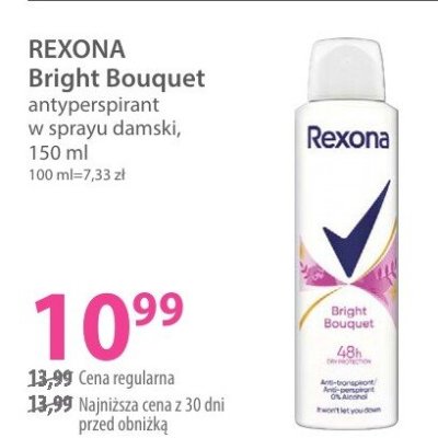 Antyperspirant REXONA Bright Bouquet w sprayu damski promocja w Hebe