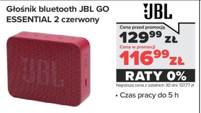 Głośnik bluetooth JBL GO ESSENTIAL 2 czerwony promocja w NEONET