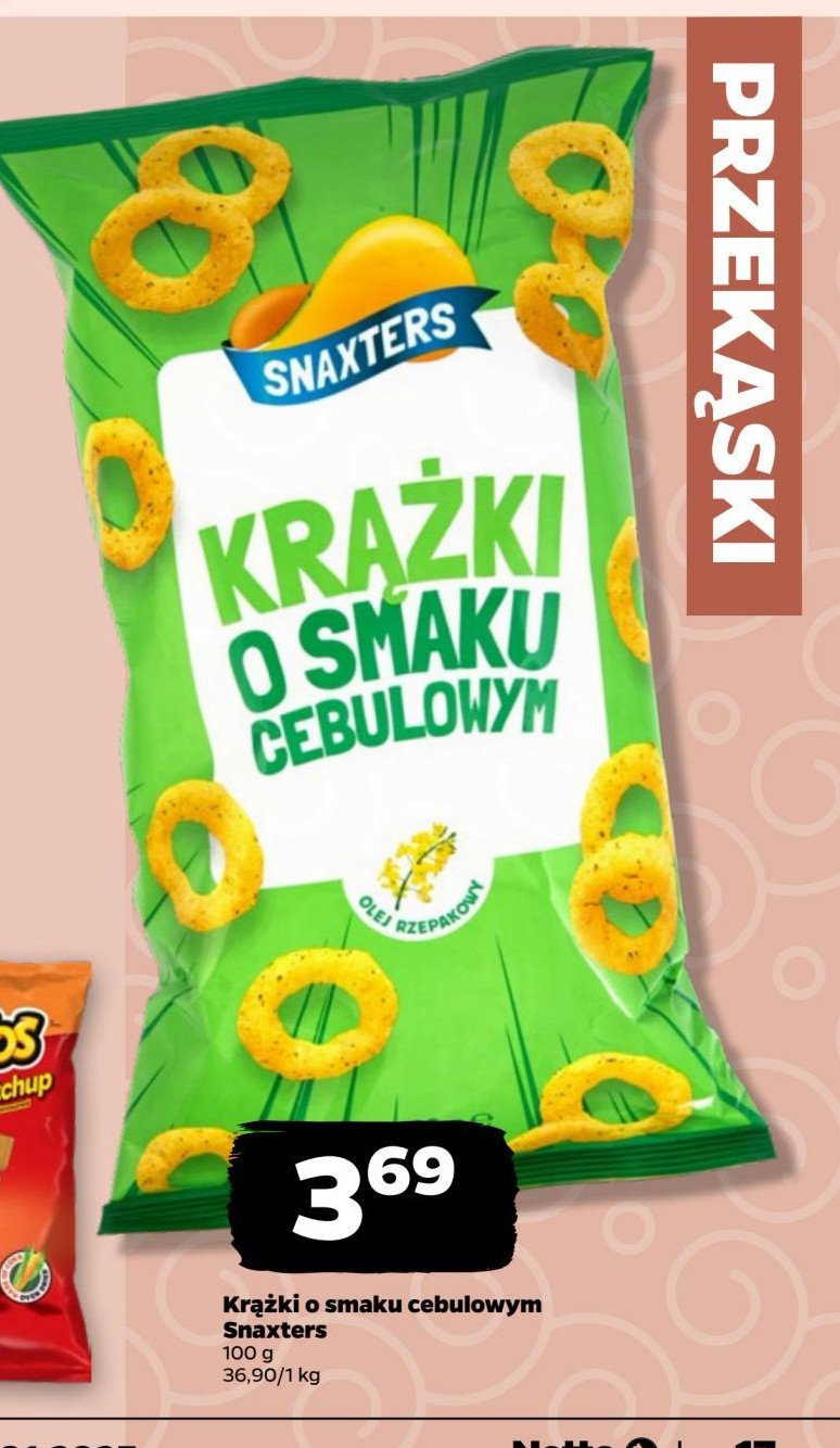 Krążki o smaku cebulkowym Snaxters promocja