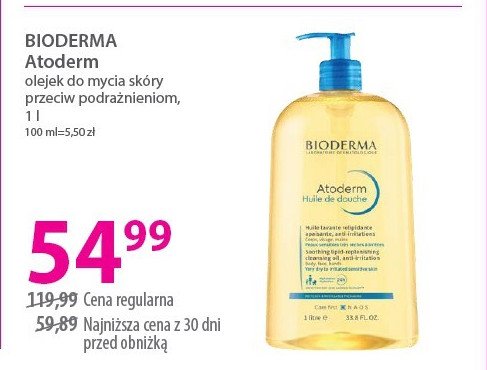 Olejek do kąpieli Bioderma atoderm hulie de douche promocja w Hebe