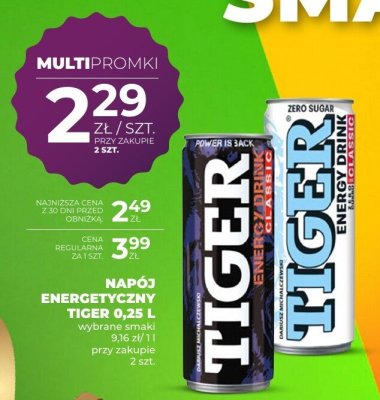 Napój energetyczny Tiger 0,25 l promocja w Duży Ben