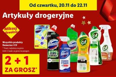 Środki czystości Domestos i Cif wszystkie rodzaje promocja w Lidl