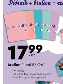 Brulion floral b5/96 kratka Oxford promocja