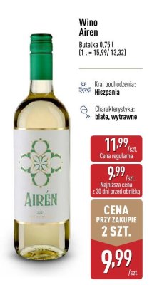 Wino Airen promocja w Aldi