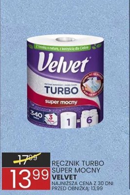 Ręcznik turbo super mocny Velvet promocja w Wafelek