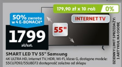 TV SMART LED 55" Samsung promocja w Auchan