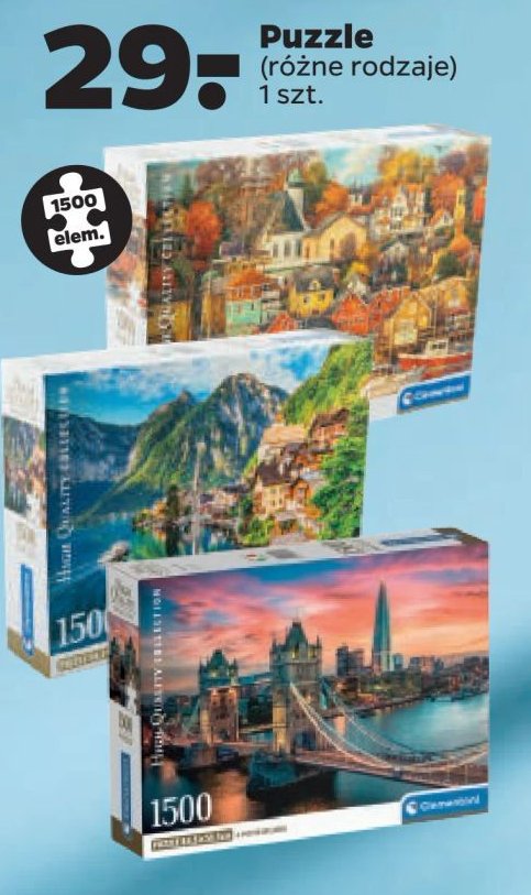 Puzzle 1500 elementów Clementoni promocja