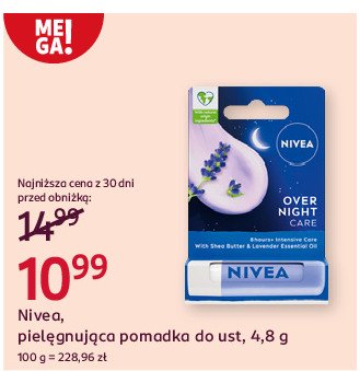 Pomadka over night Nivea promocja w Rossmann