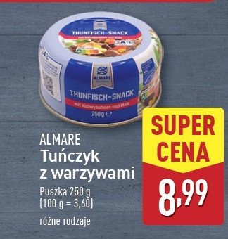 Tuńczyk z warzywami Almare promocja w Aldi