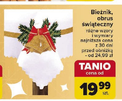 Obrus świąteczny promocja w Carrefour