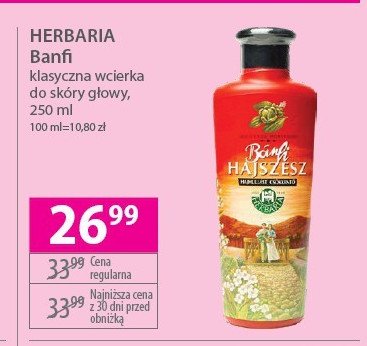 Wcierka do włosów BANFI HAJSZESZ promocja