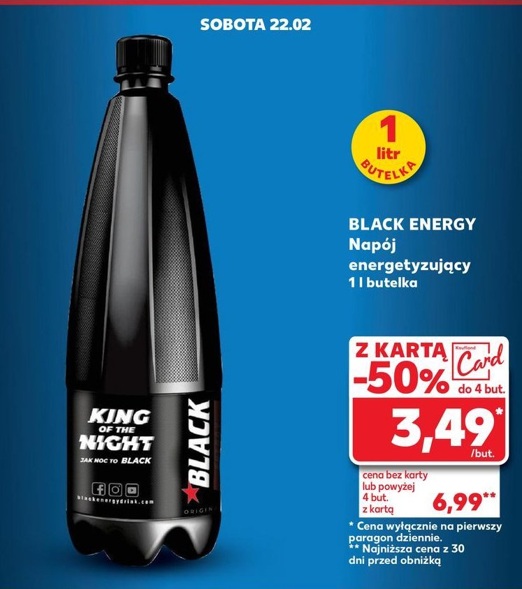 Napój energetyczny classic Black energy promocja