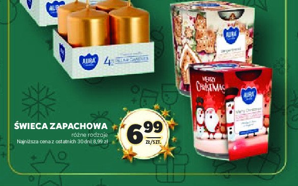 Świeca zapachowa pierniki AURA promocja w Stokrotka