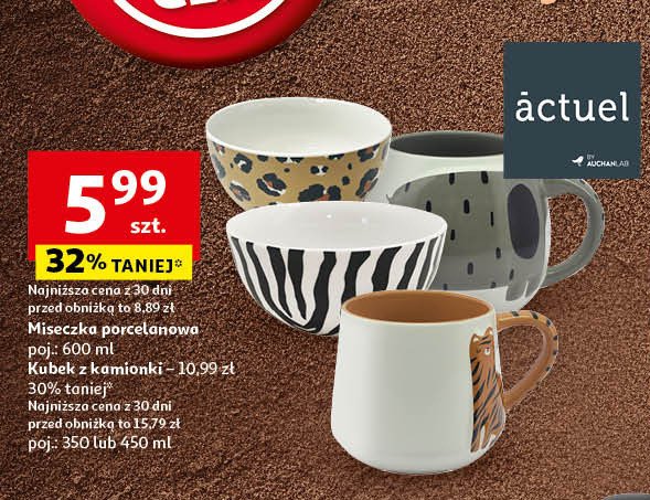 Kubek z kamionki Actuel promocja w Auchan