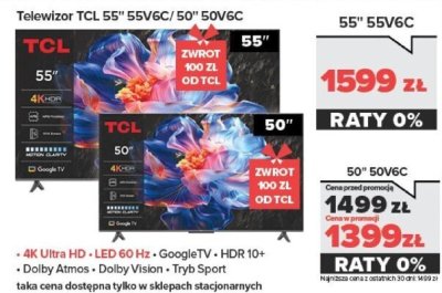 Telewizor 50" 50V6C promocja w NEONET