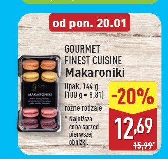 Makaroniki francuskie Gourmet finest cuisine promocja w Aldi