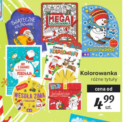艢wi膮teczne kolorowanki z naklejkami promocja