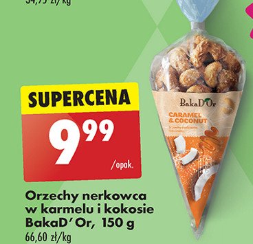 Orzechy nerkowca w karmelu i kokosie Bakad'or promocja