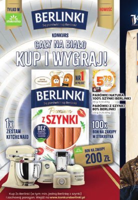 Parówki Berlinki Premium z szynki promocja w Stokrotka