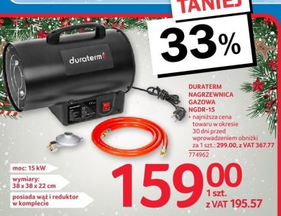 Duraterm Nagrzewnica Gazowa NGDR-15 promocja w Selgros