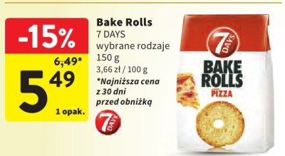 Bake Rolls 7 DAYS wybrane rodzaje promocja w Intermarche