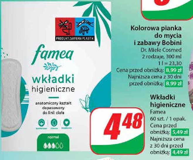 Wkładki higieniczne normal Famea promocja