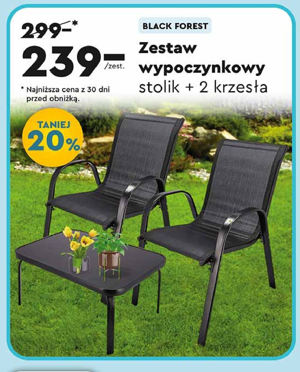 Komplet mebli black forest promocja w Biedronka