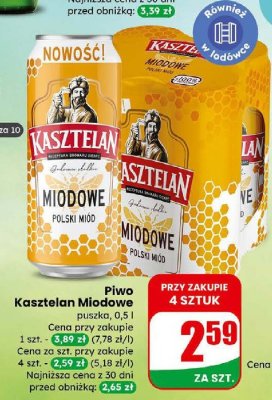 Piwo Kasztelan Miodowe promocja w Dino