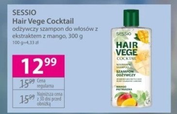 Szampon odżywczy Sessio hair vege cocktail promocja