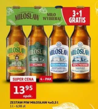 Piwo makłowicz + pilzner + bezalkoholowe + niefiltrowane Miłosław zestaw promocja