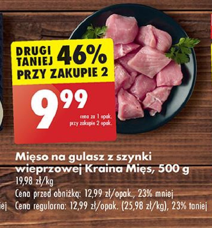 Gulasz z szynki wieprzowej Kraina mięs promocja